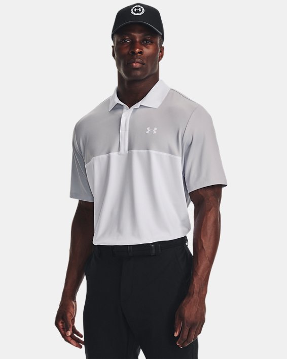 เสื้อโปโล UA Performance 3.0 Colorblock สำหรับผู้ชาย in White image number 0